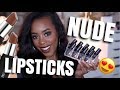 NUDE LIPSTICKS THAT EVERYONE IS SLEEPING ON | DARK SKIN APPROVED! | Andrea Renee