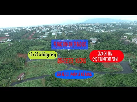 Bán Đất Nghỉ Dưỡng Đà Lạt Gần Quốc Lộ 20 Đường Mạc Đỉnh Chi Thành Phố Bảo Lộc Lâm Đồng 850TR NỀN