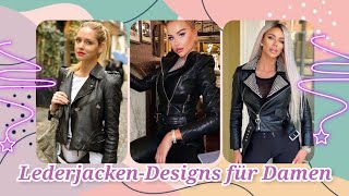 Hübsche Outfits Mit Schwarzem Echtleder Lederjacken Für Mädchen Kollektion 2022