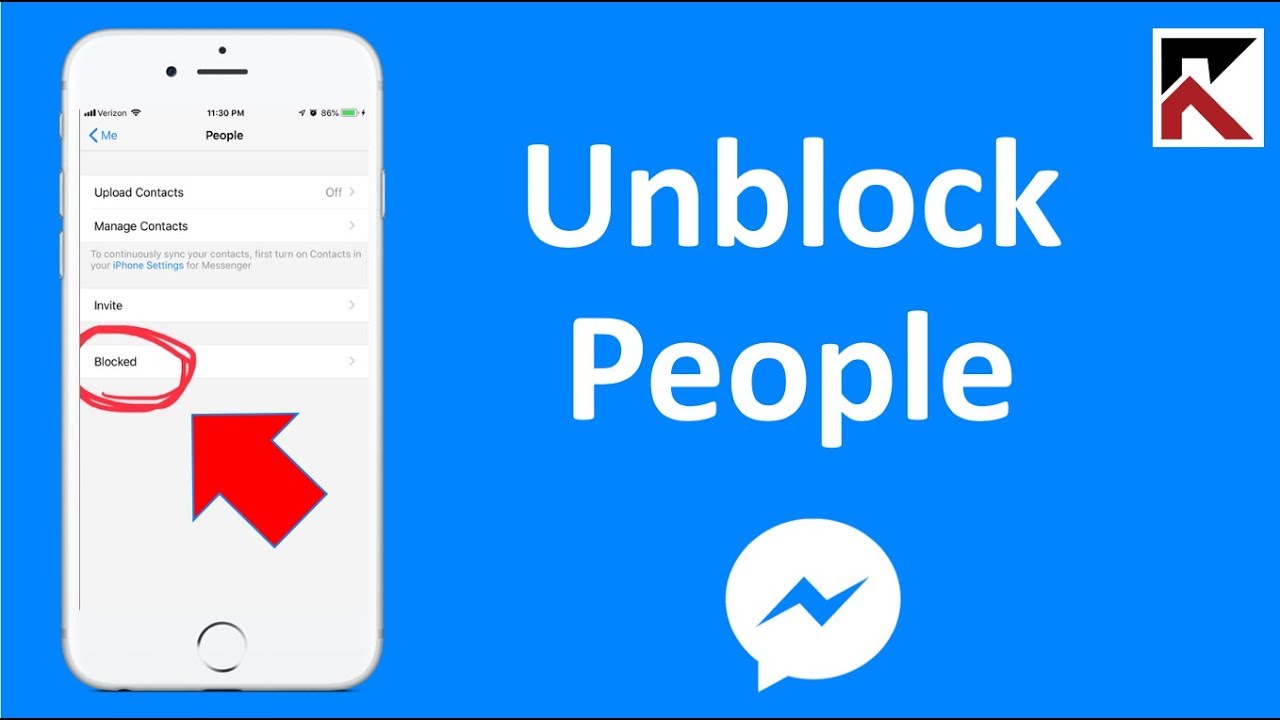 How to unblock someone from messenger