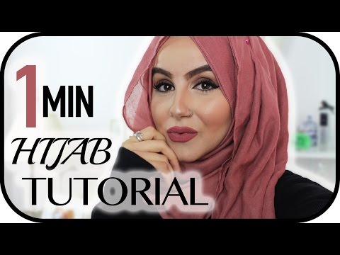 1 Min Hijab Tutorial | QUICK & EASY  | Amina Chebbi - YouTube