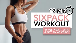 12 MIN SIXPACK WORKOUT | Tone Your Abs & Get An Ab Crack (Fast Results) | Eylem 