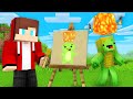 JJ and Mikey Use DRAWING MOD to LAVA PRANK - Maizen Parody Video in Minecraft