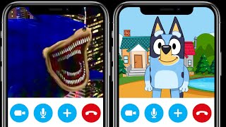 Shinsonic Tried To Scare Sonic And Bluey, But They Defeated Him