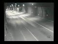A man falling out from ambulance at Moscow tunnel