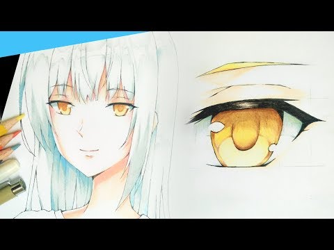 สอนวาดตา+ลงสีตา ง่ายๆ how to color color penclie