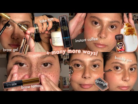 EVERY WAY TO CREATE FAUX FRECKLES (18 methods) - YouTube
