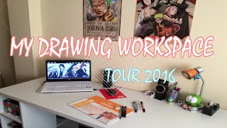 My Drawing WorkSpace Tour 2016 | SPECIAL 5K SUBS