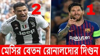 মেসির বেতন রোনালদোর দিগুন l Lieonel Messi l Football News l Cristinao Ronaldo