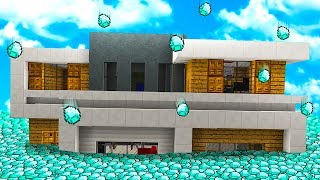 A CASA DO JP AFUNDOU NOS DIAMANTES DO MINECRAFT !