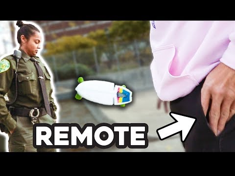 SKATER ATTACKS COP W/ELECTRIC SKATEBOARD! *ACCIDENT*