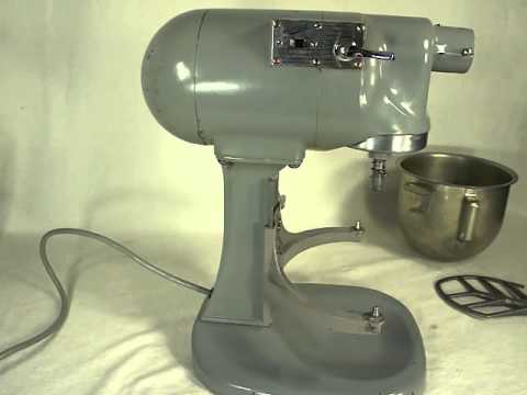 Vintage Hobart N50 5 quart stand mixer - YouTube