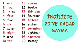 1'den 20'ye Kadar İngilizce Sayıları Öğreniyoruz