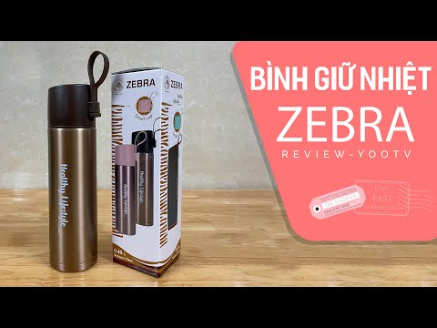 Trên tay bình giữ nhiệt Zebra Healthy Lifestyle 450ml 112669