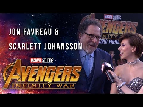Scarlett Johansson and Jon Favreau Live at the Avengers: Infinity War Premiere