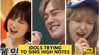 Kpop Idols Trying To Sing High Notes (Tears For SO CHAN WHEE)