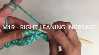 How to knit the m1 increase (both m1R & m1L)