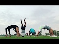 Jamie Dornan - Yoga on Golf course with Simona Stanton