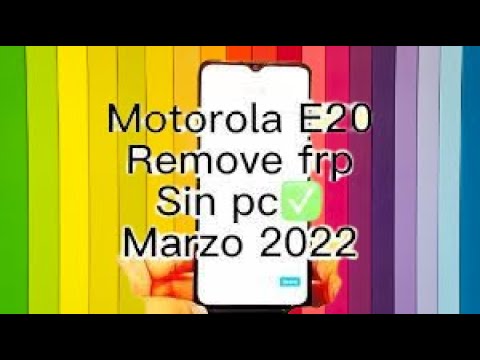 Motorola E20 (XT2155) FRP Bypass Android 11 Without Pc Motorola E20 (XT2155) FRP Bypass Android 11 Without Pc