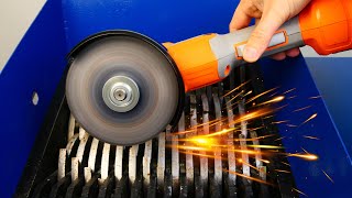 Operated Angle Grinder Vs Shredder! Amazing Experiment!