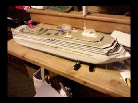Making a model cruise ship (carnival conquest) - YouTube