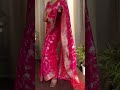 Banarasi Silk Sarees for Weddings | Rani Pink Banarasi Saree by Zilikaa #saree #shorts