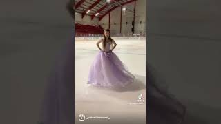 I went Ice skating in my Barbie and the magic of Pegasus dress 💜 #_valentinemoon