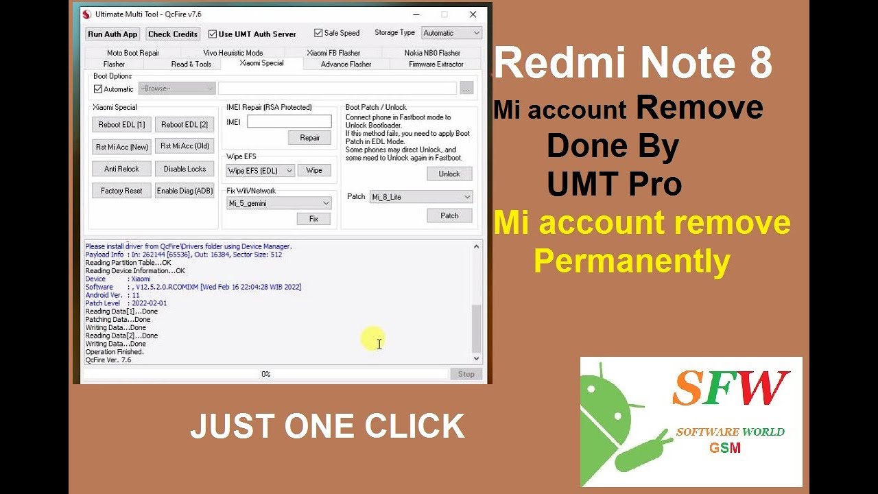 Redmi Note 8 mi account Remove Permanently Umt Pro Redmi Note 8 mi account Remove Permanently Umt Pro