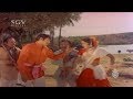 Manjula shouting on Dr Rajkumar | Sampathige Saval Kannada Movie Comedy Scenes