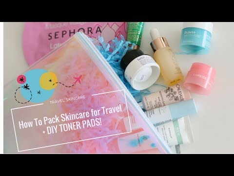 â How To Pack Skincare For Travel (plus DIY Toner Pads hack!) â - YouTube