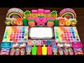 RAINBOW Slime ! Mixing Random Things into Glossy Slime ! Satisfying Slime Video #149