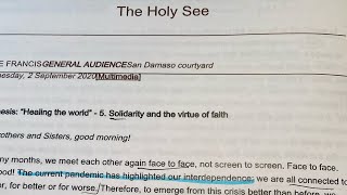 A Pilgrim Kingdom: Reading Our Holy Father!