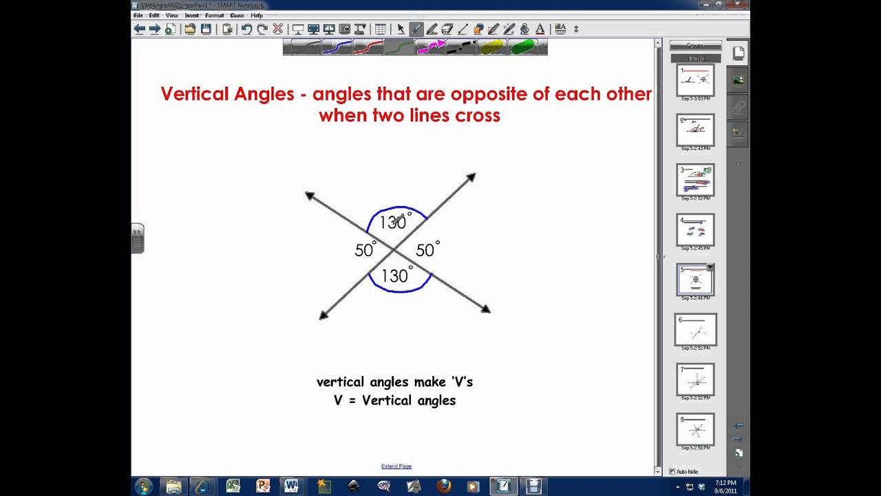 Linear Pairs And Vertical Angles
