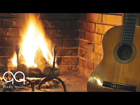 Watching video Post Rock Guitar & Fireplace Sounds • Focus Music for Studying & Deep Concentration