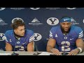 BYU Football | Post Game Press Conference | Utah Tech | Jaren Hall Chris Brooks | November 19, 2022