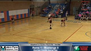 VOLLEYBALL - FULL Game and Commentary - Gordon Rushville Mustangs vs Crawford Rams - FREAM Sports