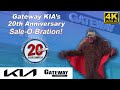 "20th Anniversary Sale-O-Bration!" MID November 2021, Gateway Kia, Quakertown PA