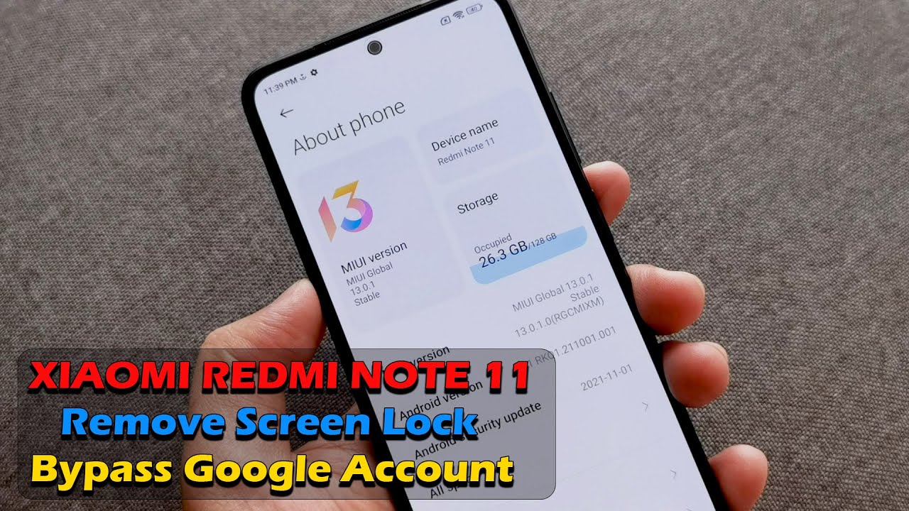 XIAOMI REDMI NOTE 11 | Remove Screen Lock & Bypass XIAOMI REDMI NOTE 11 | Remove Screen Lock & Bypass