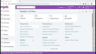 Myob Aatica Training - Finance - Accounts Payable - Creating A Debit Memo