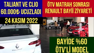 24 Kasım 2022 ÖTV Matrah Sonrası Renault Showroom Ziyareti ve 60.000₺ Ucuzlayan 
