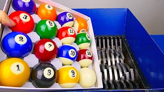 Shredding Billiard Balls! Amazing Video!