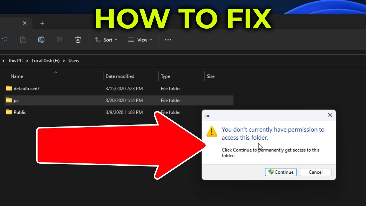How to fix you don’t currently have permission to How to fix you don’t currently have permission to