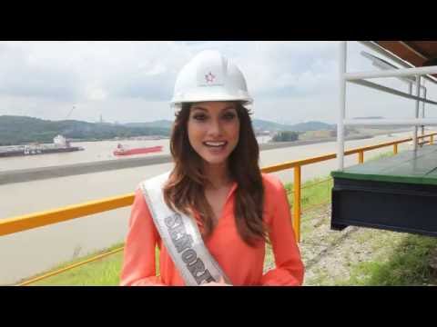 Señorita Panamá, Keity Drennan, en la Ampliación del Canal
