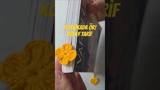 Örgü Papatya Kitap Ayracı. 2 Dakikada Örülen Kolay Model.