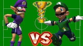 Super Mario Strikers - Luigi, Birdo Vs Waluigi Round 4 Professional Difficulty In Super Flower Cup