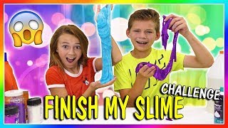 FINISH MY SLIME CHALLENGE | We Are The Davises