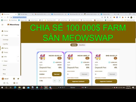 Hướng Dẫn Farm Sàn MEOWSWAP Chia Sẻ 100k$ - Prize Pool Of 100,000$ Airdrop