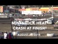 Mini Stock Heat CRASH at Finish 8-23-14 Petaluma Speedway