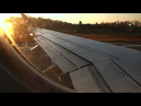 US Air E190 take off from Piedmont Triad Intl GSO 