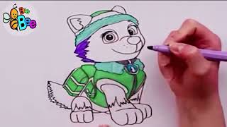 How To Draw Everest From Paw Patrol